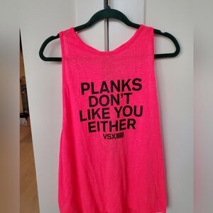 VSX Sport- Neon Pink Muscle Tee, Planks Sz.Large